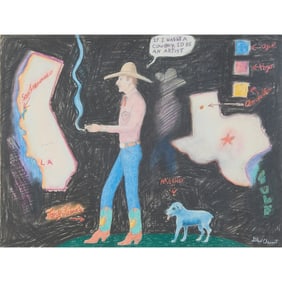 Glen Chesnut, If I Wasn't a Cowboy..., colored pencil