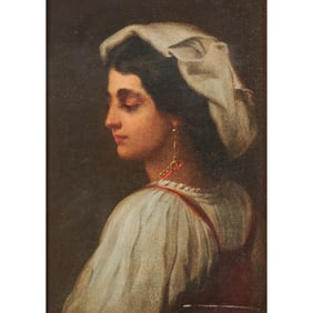 Italian School, Portrait, oil on panel