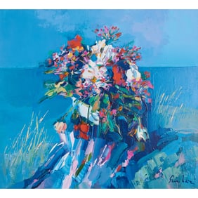 Nicola Simbari, Gargano (Floral), oil on canvas
