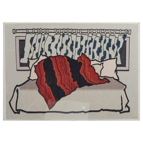 Archie Brennan, Red Blanket, textile artwork