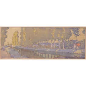 Frank Fletcher, The Waterway, woodcut