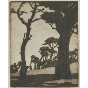 Gene Kloss, Carmel Evening, etching