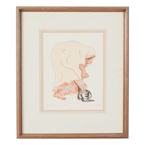R.C. Gorman, two colored etchings