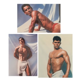 American School, Three Photographs of Men