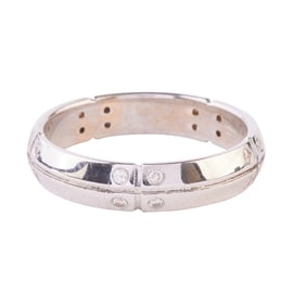 Men's Tiffany & Co. Diamond, 18k White Gold Band.