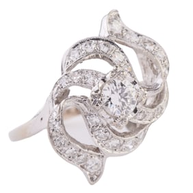 Diamond, 14k White Gold Ring.