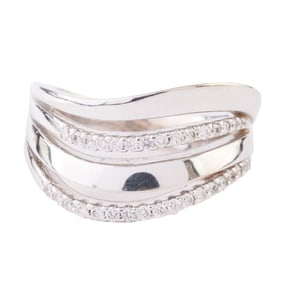 Diamond, 18k White Gold Ring.
