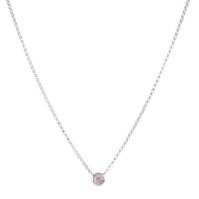 Diamond, 18k White Gold Necklace.