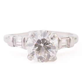 Diamond, Platinum Ring.