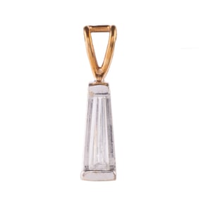 Diamond, 18k Yellow and White Gold Pendant.