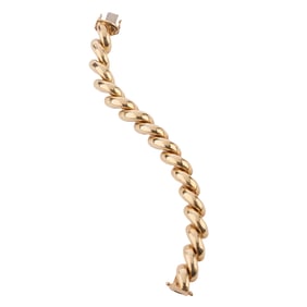 Diamond, 14k Yellow Gold Bracelet.