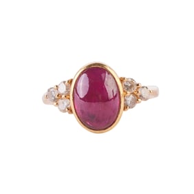 Ruby, Diamond, 18k Yellow Gold Ring.