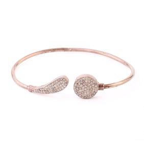 Diamond, Rose Vermeil Bracelet.