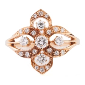 Diamond, 14k Yellow Gold Ring.