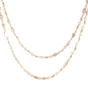 Mother-of-Pearl, Vermeil Necklace.