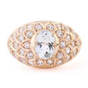 Multi-Stone, 14k Yellow Gold Ring.