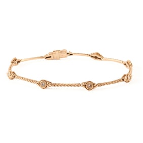 Judith Ripka Diamond, 14k Yellow Gold Bracelet.