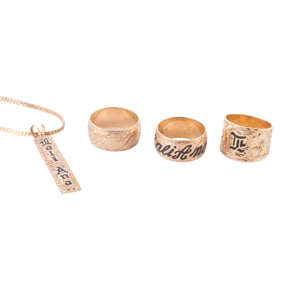 Collection of Hawaiian Enamel, 14k Gold Jewelry Items.