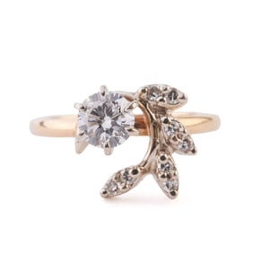 Diamond, 14k Yellow Gold Ring.