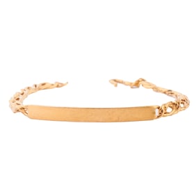 24k Yellow Gold "ID" Bracelet.