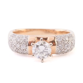 Diamond, 14k Yellow Gold Ring.