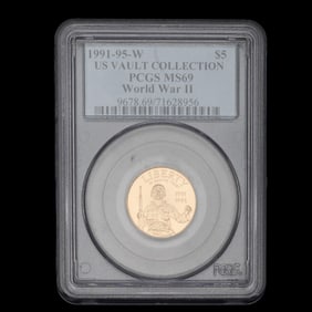 US 1995 W World War II Gold $5 Commemorative Gold Coin