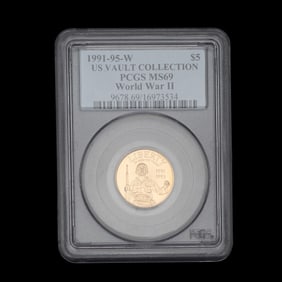 1995 W World War II Gold $5.00 Commemorative Coin