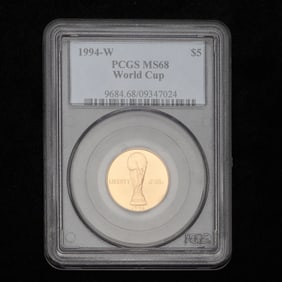US 1994 W World Cup $5.00 Gold Commemorative Coin