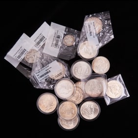 Silver Coins, Common Dates, Mixed Condition.
