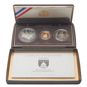 US 1889 Congressional Three Coin Proof Set