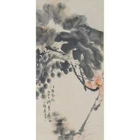 Attributed to Pan Tianshou (1897-1971), Lotus