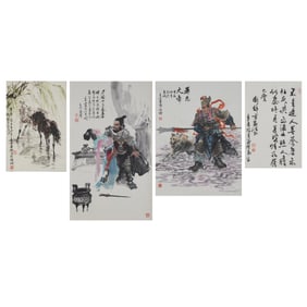 ZHANG YIQIAN, Four Painting and Calligraphy Scrolls