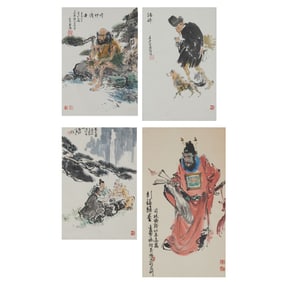 ZHANG YIQIAN (1937-2001), Four Painting Scrolls