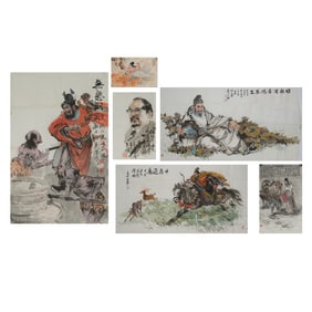 ZHANG YIQIAN(1937-2001), Six Unframed Paintings