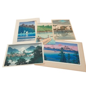 KAWASE HASUI, Five Woodblock Prints
