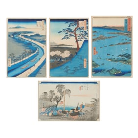 UTAGAWA HIROSHIGE (1797-1858), Four Woodblock Prints