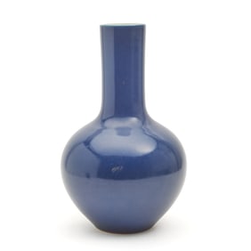 Chinese Powder Blue Tianqiuping Vase
