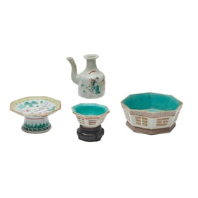 Lot of Four Chinese Famille Rose Vessels