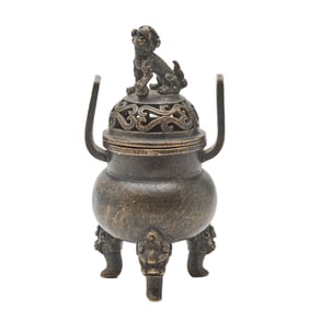Chinese Tripod Bronze Incense Burner
