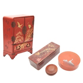 Group of Four Japanese Containers