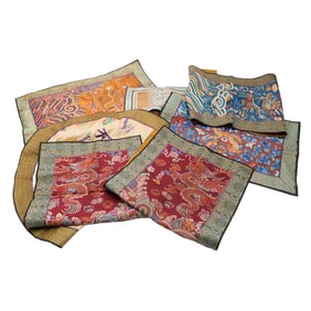 Group of Six Chinese Embroidery Textiles