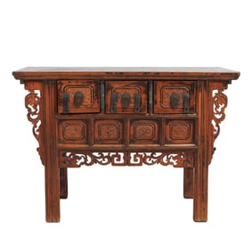 Chinese Carved Wood Cabinet