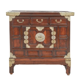 Korean Metal Mounted Chest