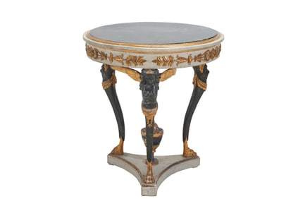 Empire Painted Verde Antico Center Table