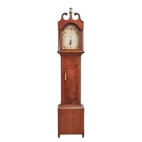 19th Century Silas Hoadley Walnut Tall Case Clock
