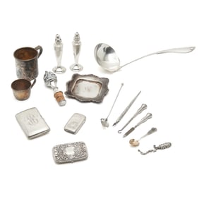 Collection of Sterling Table and Personal Articles