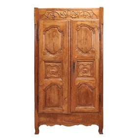 18th Century French Provincial Pine Armoire
