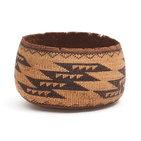 Native American Hupa/Yurok/Karuk Polychrome Basket