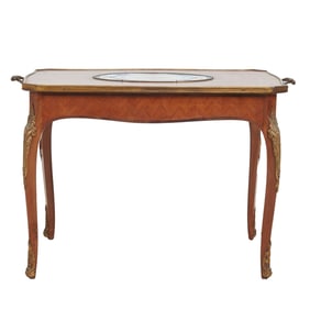 Louis XVI Style Porcelain Mounted Low Table