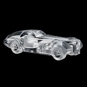 Daum Crystal Bugatti Riviera Coupe Sculpture
